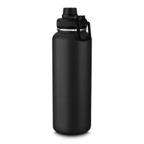 Garrafa Térmica com Alça e Bico 1,2L em Aço Inox - Parede Dupla Preta