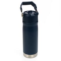 Garrafa Térmica com Alça e Canudo Flip Aço Inox 650ml