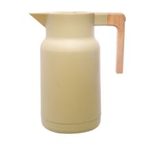 Garrafa Térmica Com Cabo de Madeira Bambu Menta 1L Lyor - Chá Café Leite - Artigos de Cozinha