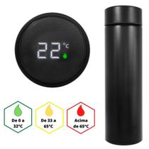 Garrafa Térmica Com Medidor D Temperatura Digital Led 500ml