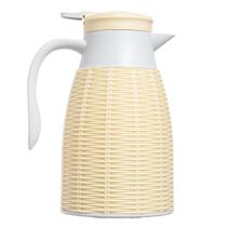 Garrafa térmica com rattan amarela 1L -Dynasty