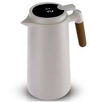 Garrafa Térmica com Termômetro Digital Touch 1litro Preta Branca Snel Garrafa Térmica com Termômetro Digital Touch 1litro Preta Branca Snel