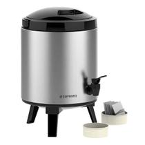 Garrafa Térmica com Torneira Aço Inox 6L Botijão Café com Porta Açúcar Palace Soprano Garrafa Térmica com Torneira Aço Inox 6L Botijão Café com Porta Açúcar Palace Soprano