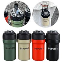 Garrafa Térmica Copo Inox 500ml Alça Esporte Academia Vermelha