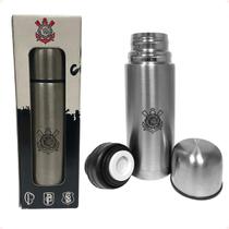 Garrafa Térmica Corinthians Com Tampa Copo 350ml de Inox Oficial Garrafa Térmica Corinthians Com Tampa Copo 350ml de Inox Oficial