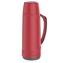 Garrafa Térmica Cristal 1 Litro Vermelha Quente E Frio Garrafa Térmica Cristal 1 Litro Vermelha Quente E Frio
