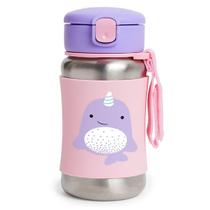 Garrafa Térmica de Aço Inox Zoo Baleia Narval Skip Hop Rosa