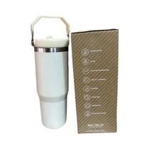 Garrafa Térmica De Aço Inoxidável De 900ml Com Canudo, Mantém Bebidas Quentes Ou Frias Por 6 a 12