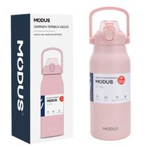 Garrafa Térmica de Água 1700ml Aço Inoxidável com Canudo Portátil Café Suco Academia Passeio Camping Caminhada