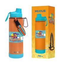 Garrafa Térmica de Água Aço Inoxidável MODUS 750ML Com Base Protetora Alça Paracord Manter Quente e Frio Garrafa Térmica de Água Aço Inoxidável MODUS 750ML Com Base Protetora Alça Paracord Manter Quente e Frio