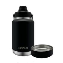 Garrafa Térmica de Água Café Suco 1,9 Litros Com Divisória Compartimento Café Chá Whey para Camping Academia Passeio Caminhada