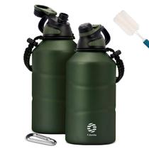 Garrafa Térmica de Água Café Suco A Vácuo 1900ml Inox Parede Dupla Camping Academia Passeio Caminhada Portátil