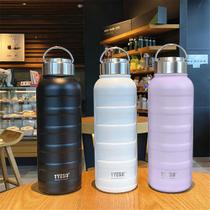 Garrafa Térmica de Água Café Suco Academia Passeio Caminhada Camping 1000ml Aço Inoxidável Portátil