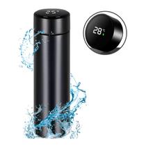 Garrafa Térmica De Água Inteligente 500ml C/ Termômetro Digital Medidor Temperatura Portátil Squeeze