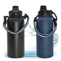 Garrafa Térmica de Água Parede Dupla Aço Inox 1L Café Suco Água Camping Academia Passeio Caminhada