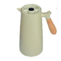 Garrafa Térmica de Café 1000ml Plástico Cabo de Madeira e Termômetro Decoração Casa Perfeita Café e