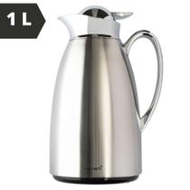 Garrafa Térmica de Café e Chá Aço Inox 1L Vidro Silicone