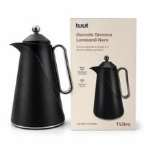 Garrafa Térmica De Café E Chá Lombardi Nero Branca Luxo 1L Click - Tuut