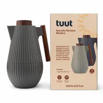 Garrafa Térmica De Café E Chá Modern Cinza Luxo 1L Click - Tuut Garrafa Térmica De Café E Chá Modern Cinza Luxo 1L Click - Tuut