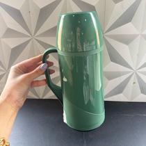 Garrafa térmica de café preta ou verde 1 litro com tampa e copo de cozinha com alça cantinho do cafe chá leite grande - Garrafa térmica de café preta ou verde 1 litro com tampa e copo de cozinha com alça cantinho do cafe chá leite grande -