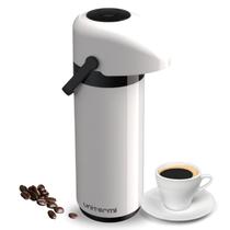 Garrafa Térmica de Café Verona Branca De Pressão Unitermi 1L