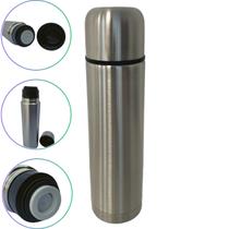 Garrafa Térmica de Inox 500 ML Ampola de Inox Botão de Click para Servir Resistente Madri Unitermi Garrafa Térmica de Inox 500 ML Ampola de Inox Botão de Click para Servir Resistente Madri Unitermi