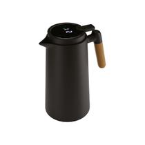 Garrafa Termica de Madeira 1L Termometro Tap Preta - Lyor