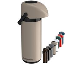 Garrafa Térmica De Mesa 1 Litro de Pressão com alça Ampola de Vidro Verona Unitermi Resistente
