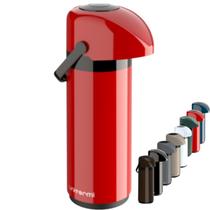 Garrafa Térmica De Mesa 1 Litro de Pressão com alça Ampola de Vidro Verona Unitermi Resistente