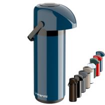 Garrafa Térmica De Mesa 1 Litro de Pressão com alça Ampola de Vidro Verona Unitermi Resistente
