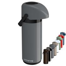 Garrafa Térmica De Mesa 1 Litro de Pressão com alça Ampola de Vidro Verona Unitermi Garrafa Térmica De Mesa 1 Litro de Pressão com alça Ampola de Vidro Verona Unitermi