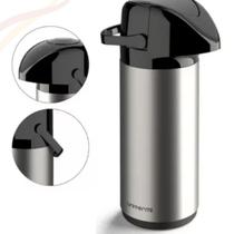 Garrafa Termica de Mesa Verona Pressão 1,0L Inox Unitermi Garrafa Termica de Mesa Verona Pressão 1,0L Inox Unitermi