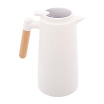 Garrafa Térmica de Plástico com Cabo de Madeira e Termômetro 1L - Lyor Garrafa Térmica de Plástico com Cabo de Madeira e Termômetro 1L - Lyor