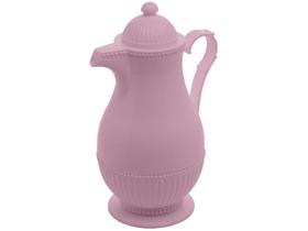 Garrafa Térmica De Plástico Vintage Lyor 1L Rosa Claro