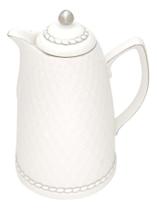 Garrafa Térmica De Porcelana Branco/prata 900ml Wolff