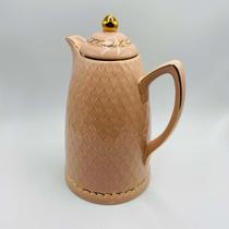 Garrafa térmica de Porcelana Renda Rosa 28cm 900ml Garrafa térmica de Porcelana Renda Rosa 28cm 900ml