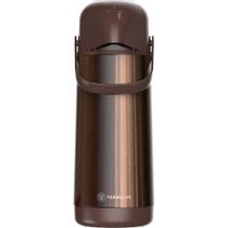 Garrafa Térmica de Pressão Lumina Marrom 1,0L com Ampola de Vidro