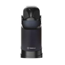 Garrafa Térmica De Pressão P/ Café 100% Inox Preto HUB R-evolution 1,2 litro Ampola Inox 36h Frio 20h Quente Termolar