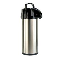 Garrafa Térmica de Pressão Unitermi Mônaco 2.5L Inox Quente 8h Frio 12h Garrafa Térmica de Pressão Unitermi Mônaco 2.5L Inox Quente 8h Frio 12h