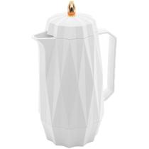 Garrafa Térmica Diamond Lyor 1L Plástica Branca Bule Café Chá Água Mesa Posta Moderna Garrafa Térmica Diamond Lyor 1L Plástica Branca Bule Café Chá Água Mesa Posta Moderna