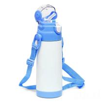 Garrafa Térmica em Aço Inox com Parede Dupla Infantil 350ML TAMPA AZUL Garrafa Térmica em Aço Inox com Parede Dupla Infantil 350ML TAMPA AZUL