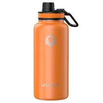 Garrafa Térmica Em Aço Inox Com Protetor Hydrotank Cor Laranja 946ml Urbnsol
