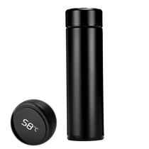 Garrafa Térmica Em Aco Inox Com Termômetro Digital 500ml Led Estilo Moderno e Isolamento Superior