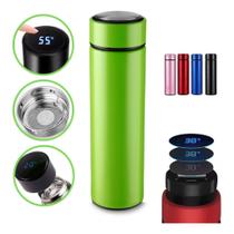 Garrafa Térmica Em Aço Inox Temperatura Digital Led 500ml
