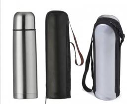 Garrafa térmica em inox com capa