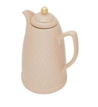 Garrafa térmica em porcelana renda rosa 28cm 900ml Garrafa térmica em porcelana renda rosa 28cm 900ml