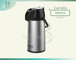 Garrafa termica exclusiva 1l inox/preto - SOPRANO