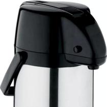 Garrafa Termica Exclusiva Inox Pressão 1 Litro Café Cha Soprano