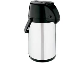 Garrafa Termica Exclusiva Inox Pressão 1 Litro Café Cha Soprano