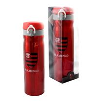 Garrafa Térmica Flamengo Inox Pressão 450 Ml